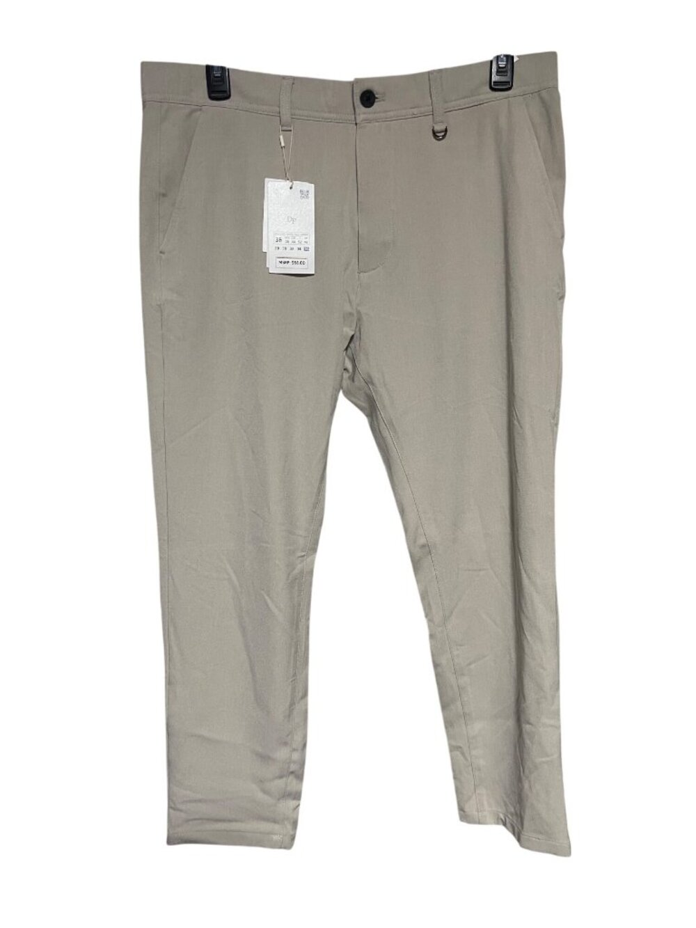 Denim & Flower Mens City Pants Size 36x28 Light Beige Wrinkle Resistant Stretch